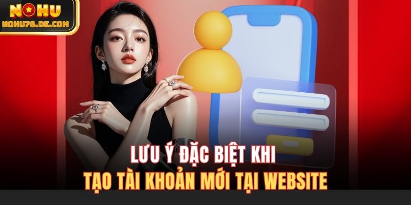 Lưu ý đặc biệt khi tạo tài khoản mới tại website